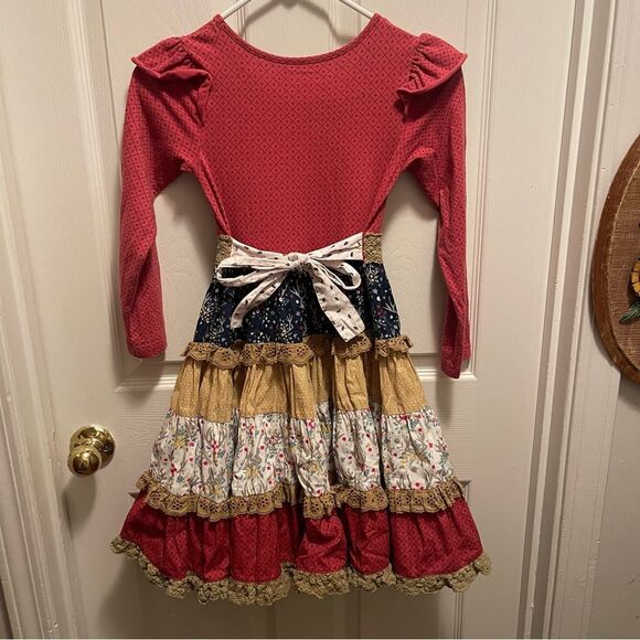 Mustard Pie Kids Matching Set - Red and Gold - Picture 6 of 10